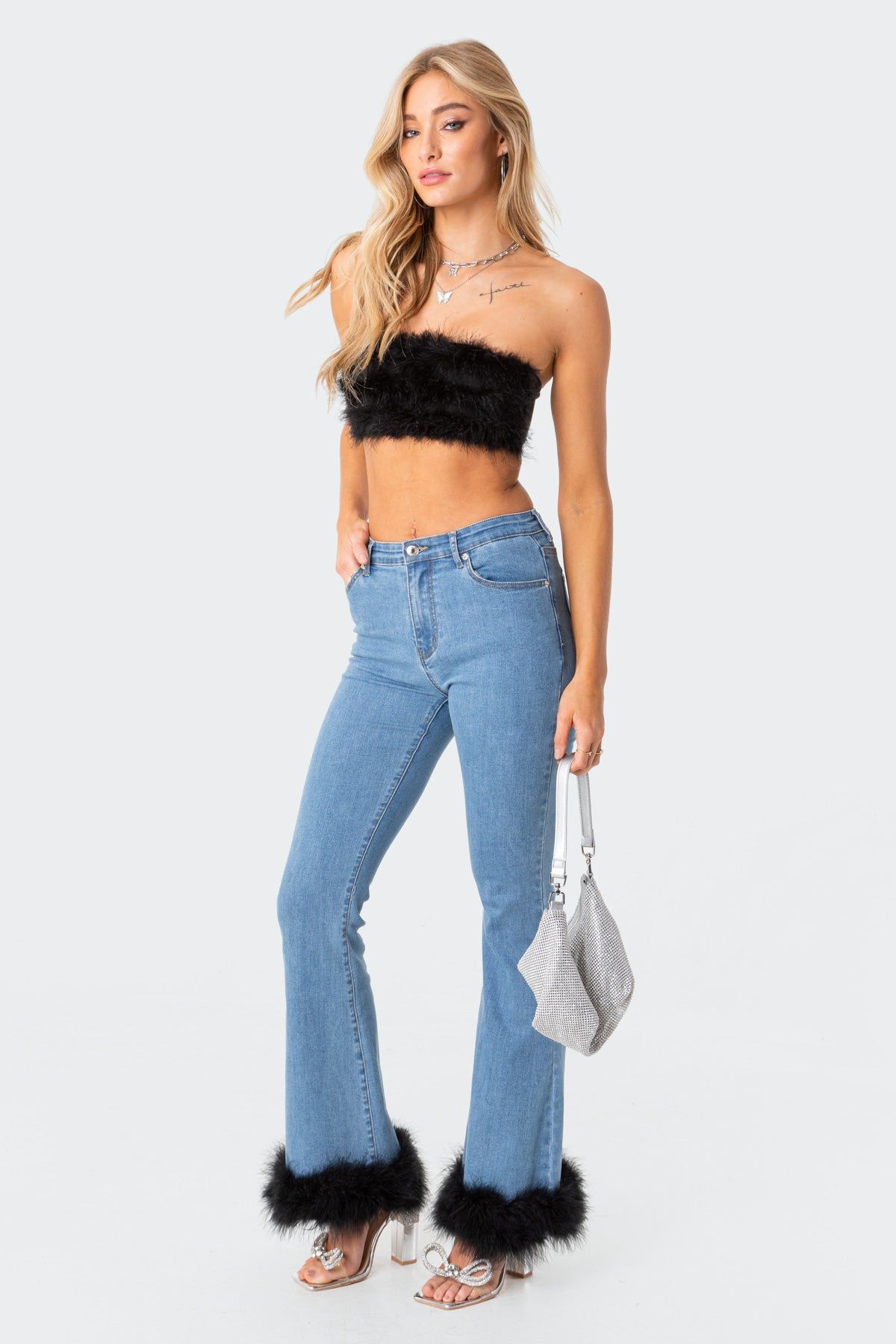 Trista Faux Fur Top sold by Edikted product image thumbnail 2