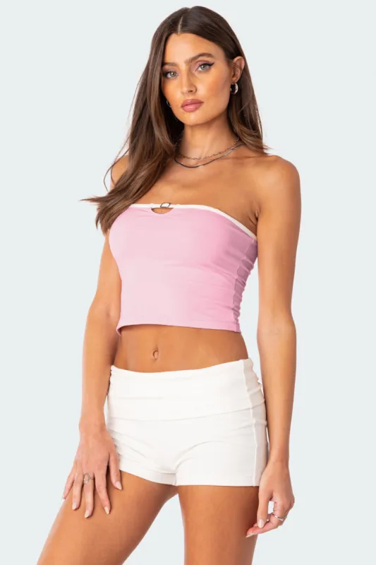 Colby Belted Tube Top sold by Edikted