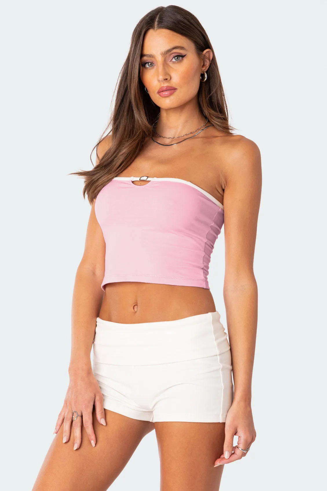 Colby Belted Tube Top sold by Edikted