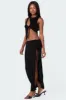 Goldie Slitted Drawstring Maxi Skirt sold by Edikted