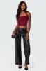 Faux Leather Straight Leg Pants sold by Edikted