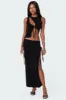 Goldie Slitted Drawstring Maxi Skirt sold by Edikted