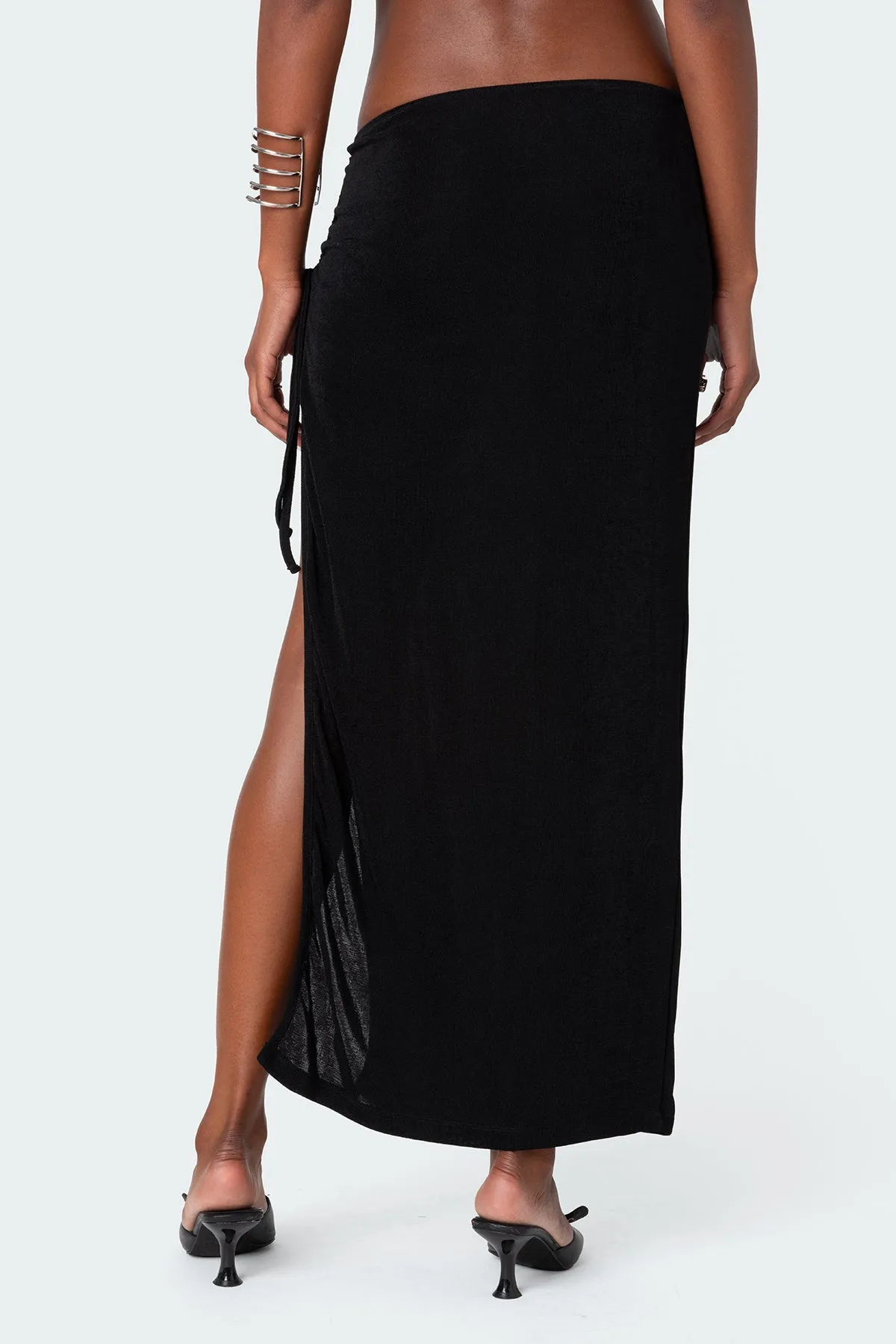 Goldie Slitted Drawstring Maxi Skirt sold by Edikted product image thumbnail 5