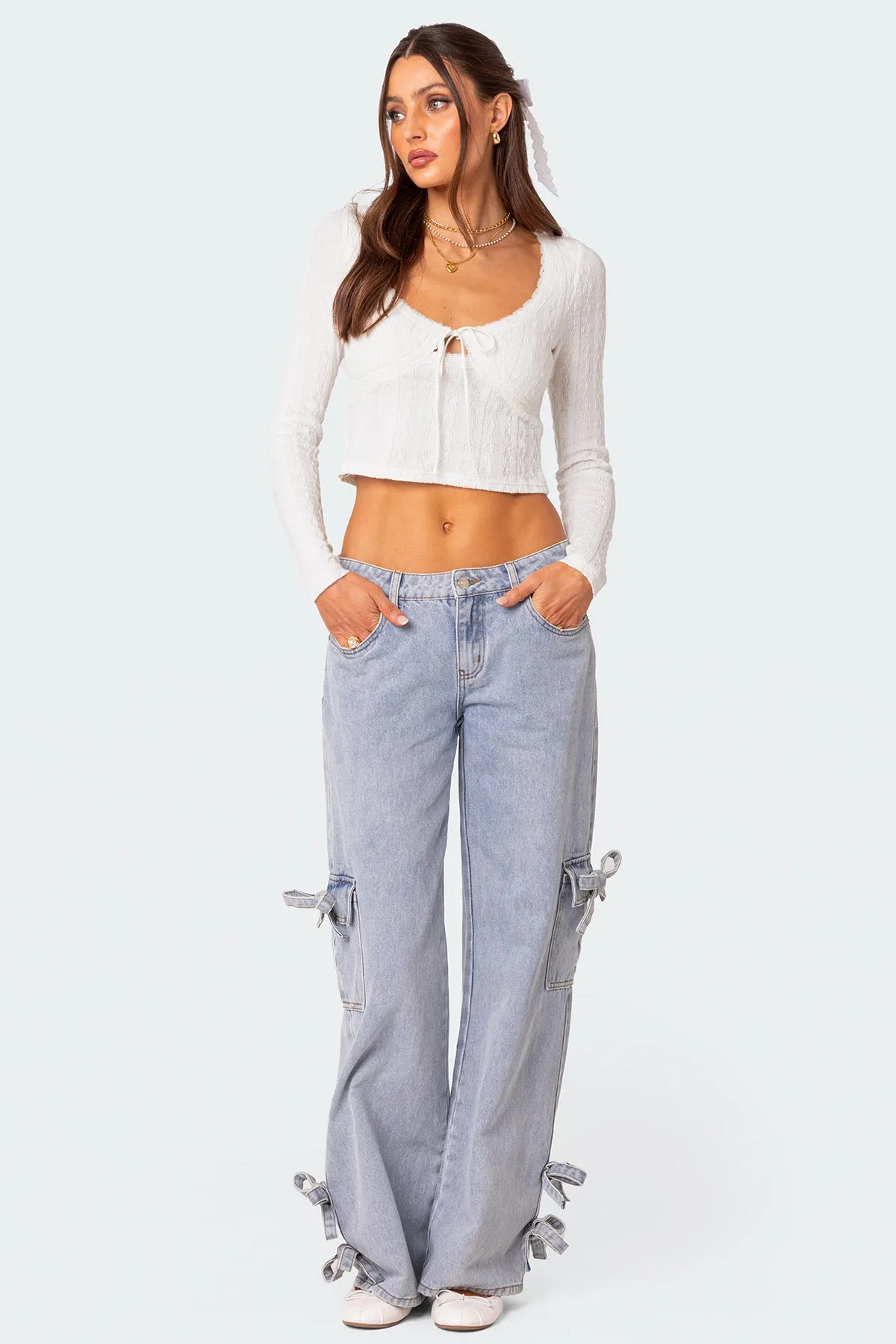 Lorey Lacey Knit Top sold by Edikted product image thumbnail 5