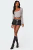Yara Ribbed Ruffle Hem Top sold by Edikted
