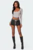 Yara Ribbed Ruffle Hem Top sold by Edikted