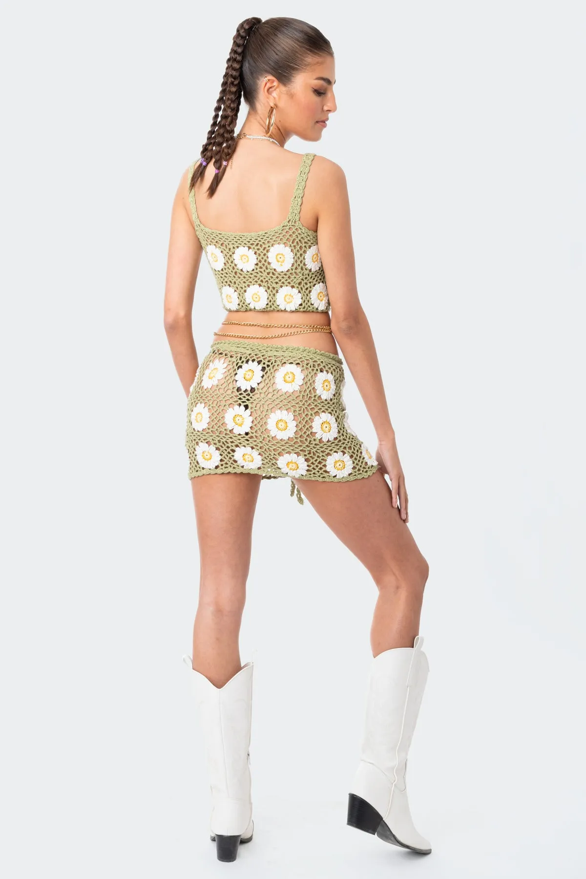 Daisy Crochet Crop Top sold by Edikted product image thumbnail 5