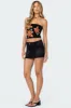 Eryn Denim Mini Skirt sold by Edikted