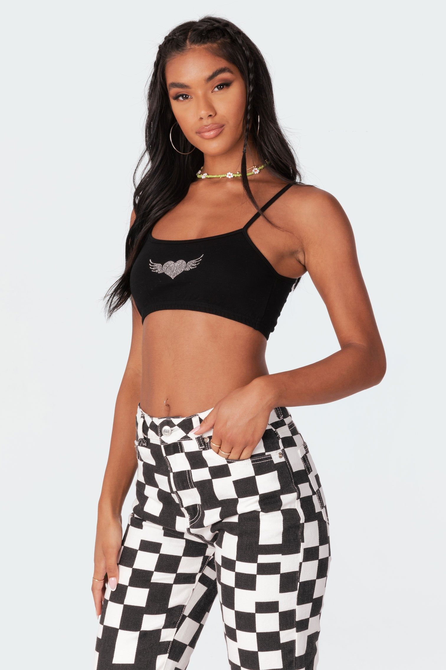 Adore Rhinestone Crop Top sold by Edikted product image thumbnail 3