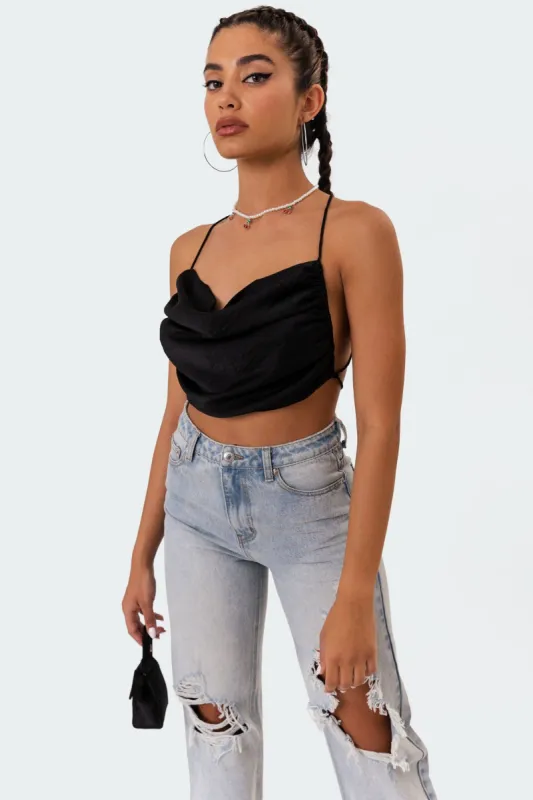 Jordyn Open Back Crop Top sold by Edikted