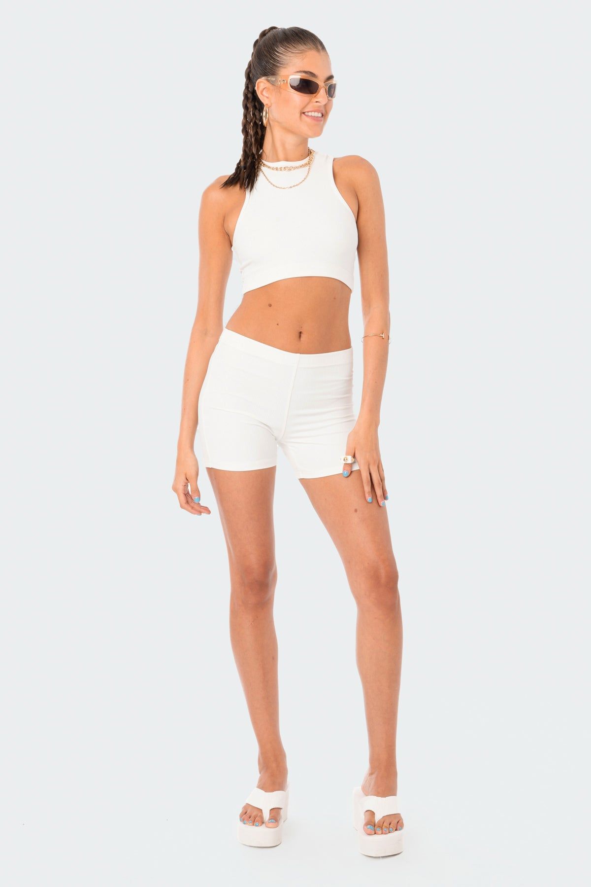 Zoella Ribbed Crop Top sold by Edikted product image thumbnail 2