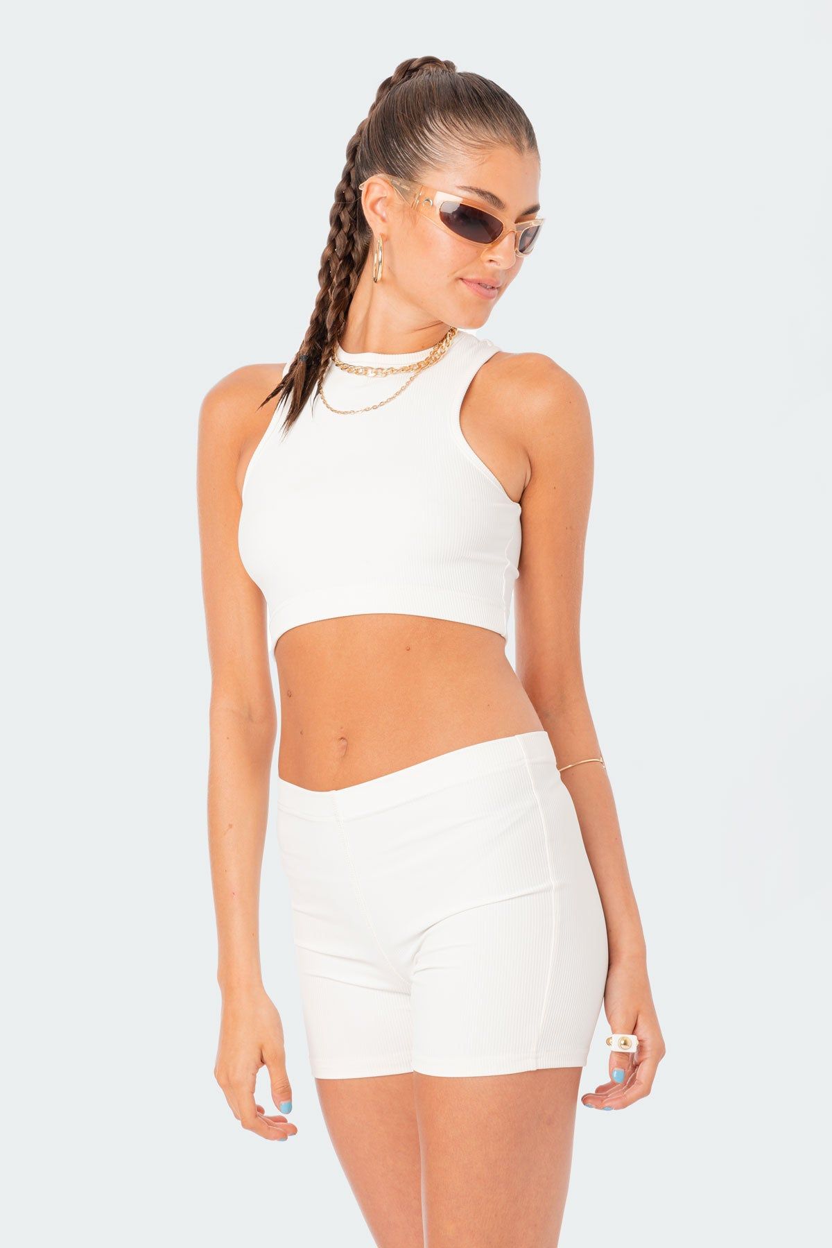 Zoella Ribbed Crop Top sold by Edikted product image thumbnail 3