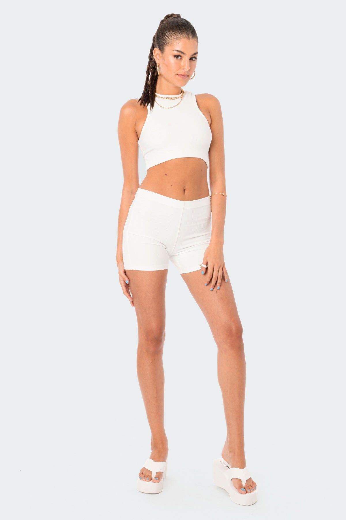 Zoella Ribbed Crop Top sold by Edikted product image thumbnail 4