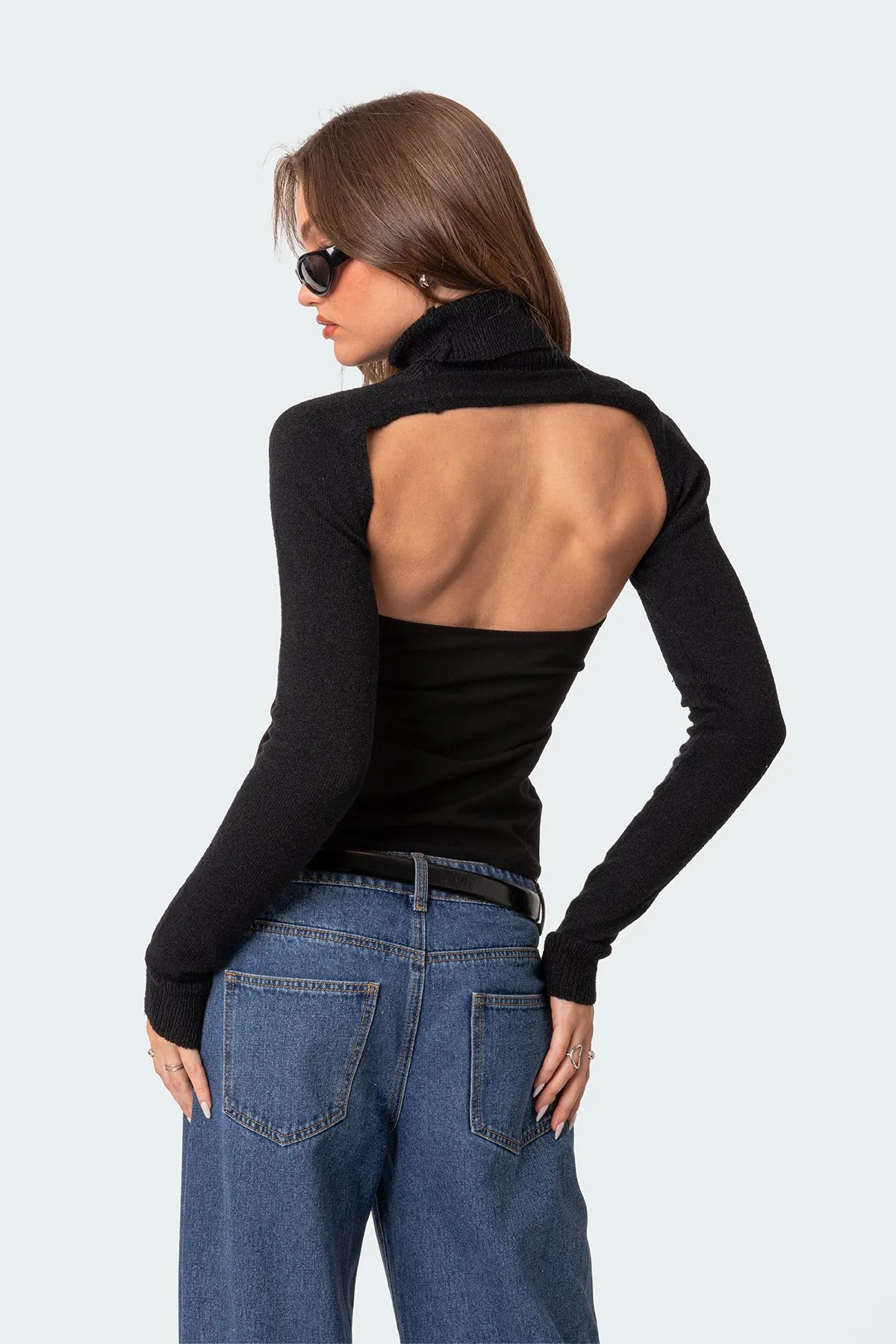 Turtle Neck Shrug Sweater sold by Edikted product image thumbnail 4