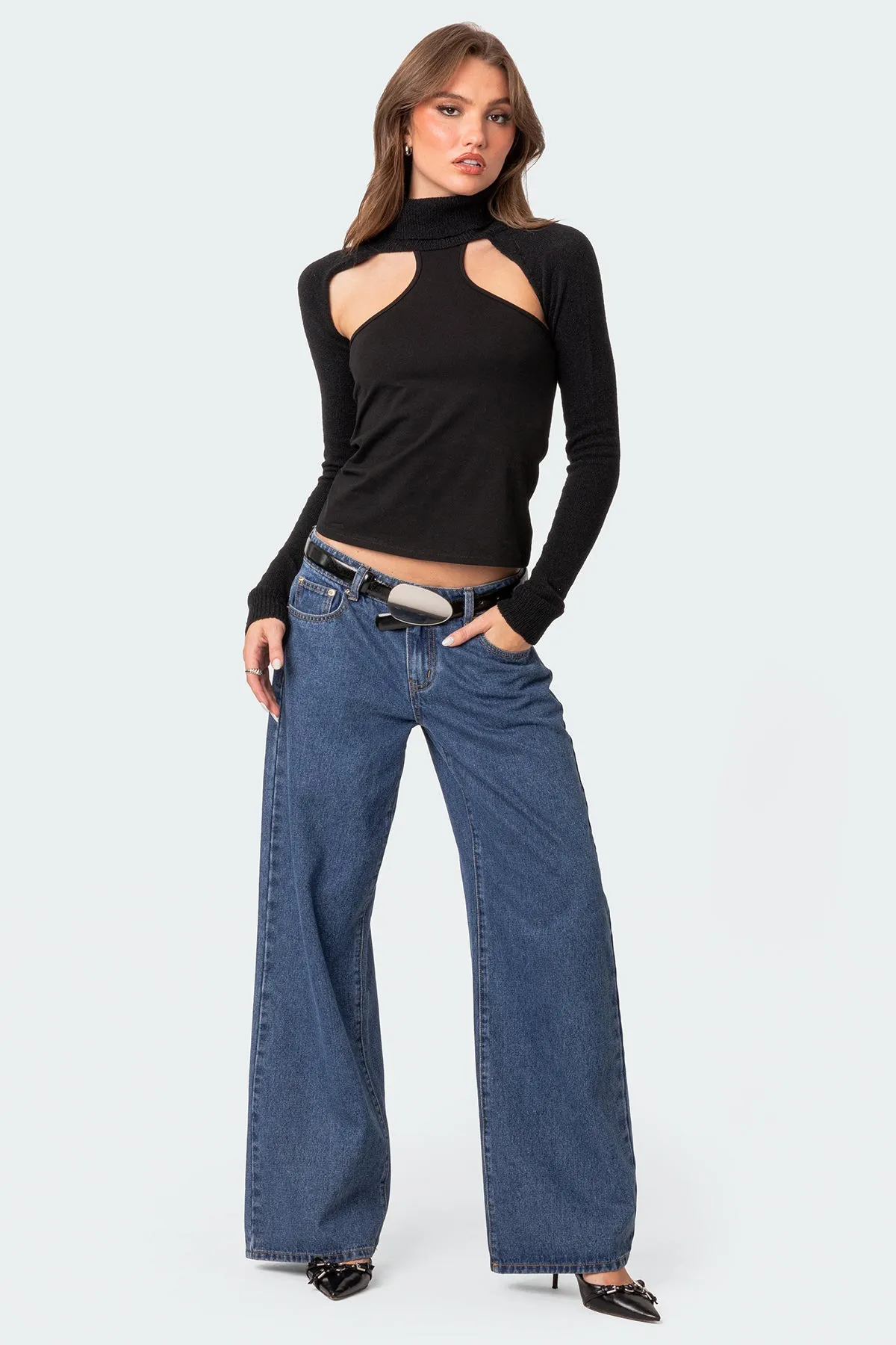 Turtle Neck Shrug Sweater sold by Edikted product image thumbnail 5