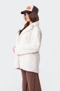 Jemima Faux Fur Coat sold by Edikted