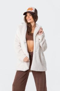 Jemima Faux Fur Coat sold by Edikted
