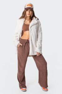 Jemima Faux Fur Coat sold by Edikted