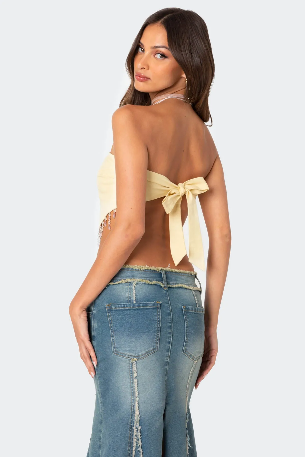 Chandelier Beaded Triangle Top sold by Edikted product image thumbnail 5