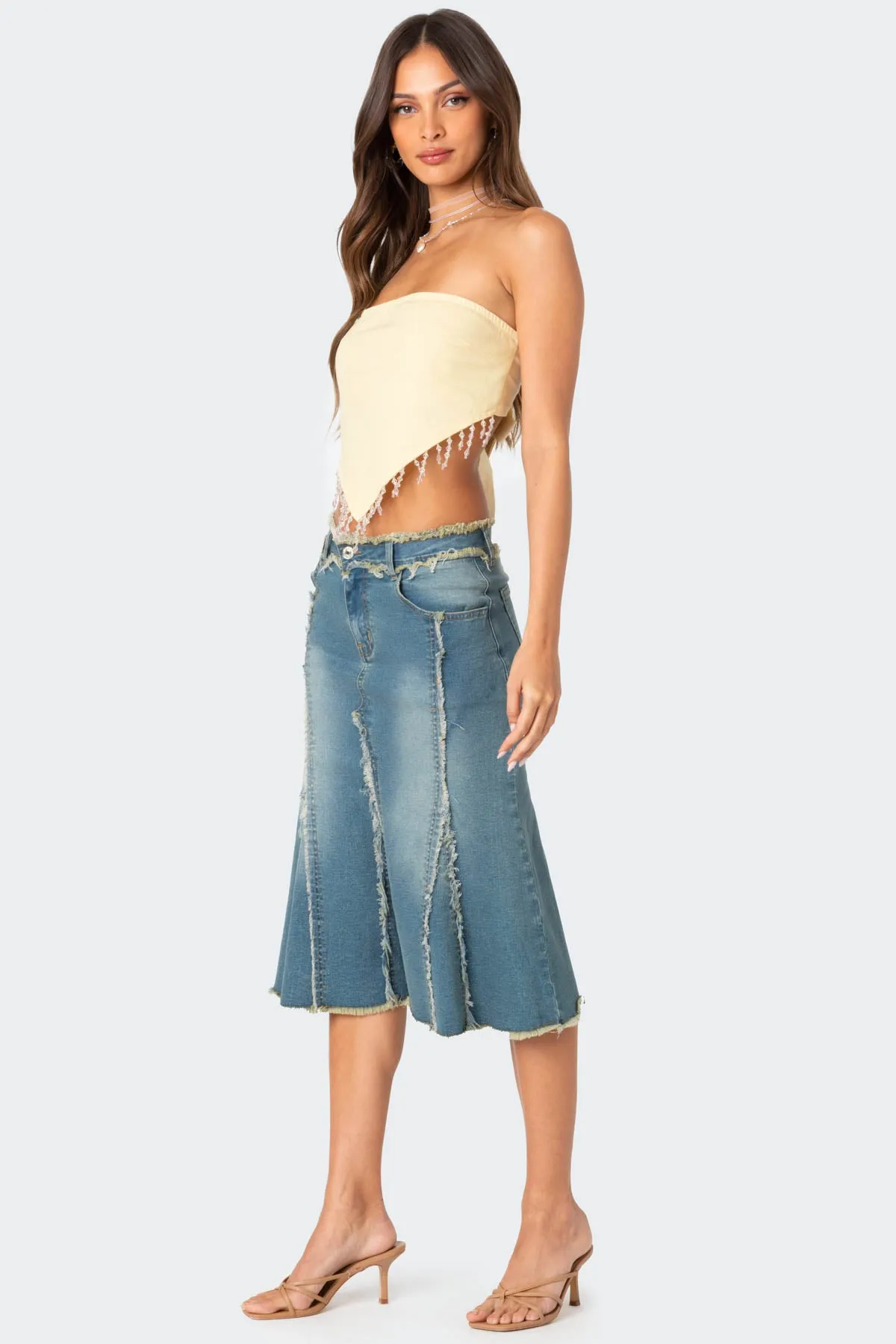 Chandelier Beaded Triangle Top sold by Edikted product image thumbnail 3