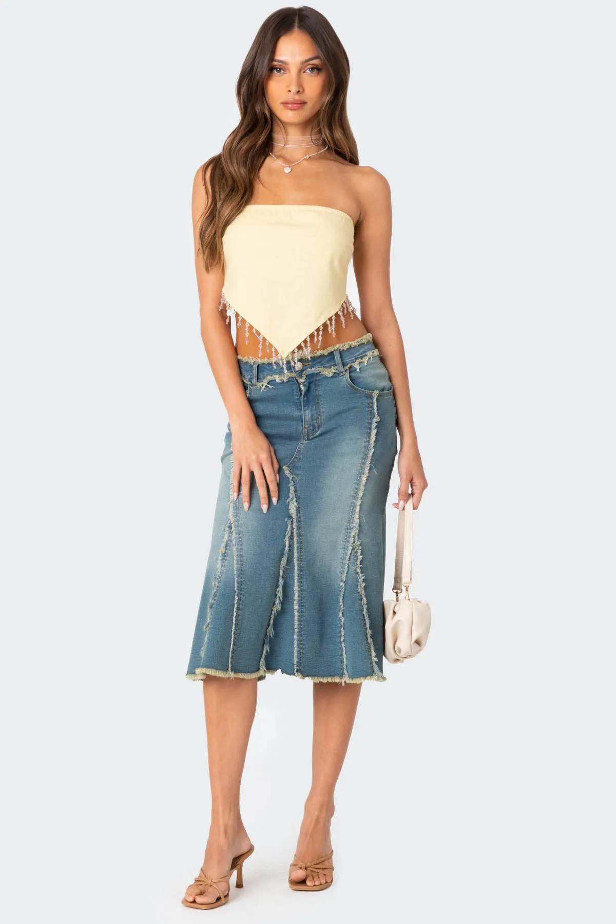 Chandelier Beaded Triangle Top sold by Edikted product image thumbnail 2