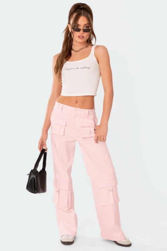Joan Low Rise Cargo Pants sold by Edikted