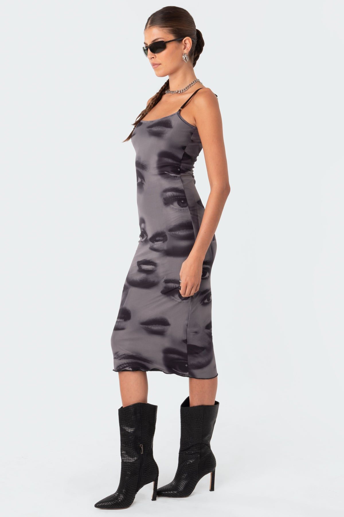 Eyes On You Printed Mesh Midi Dress sold by Edikted product image thumbnail 2