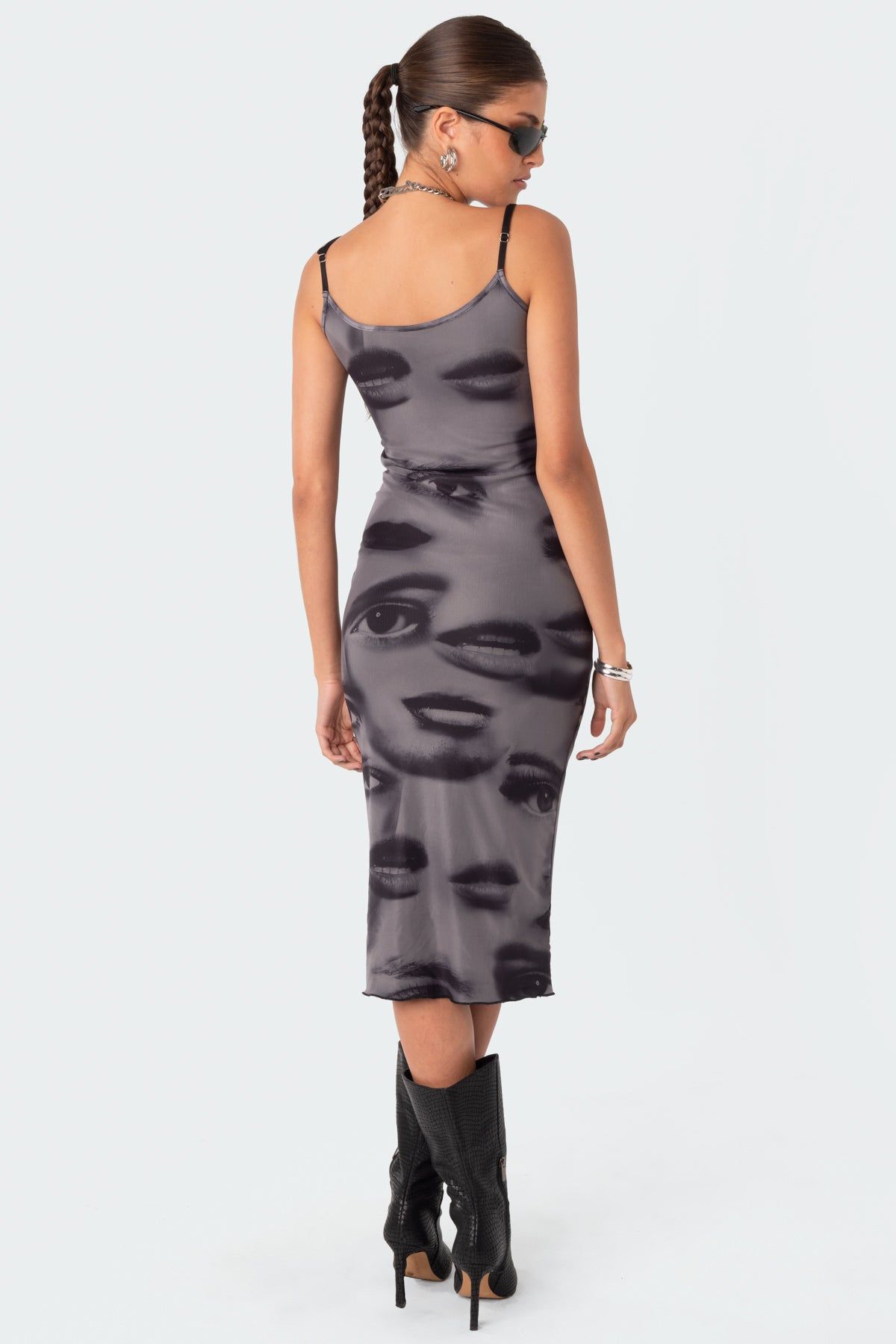 Eyes On You Printed Mesh Midi Dress sold by Edikted product image thumbnail 4
