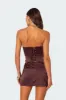 Bea Satin Effect Lace Up Corset sold by Edikted