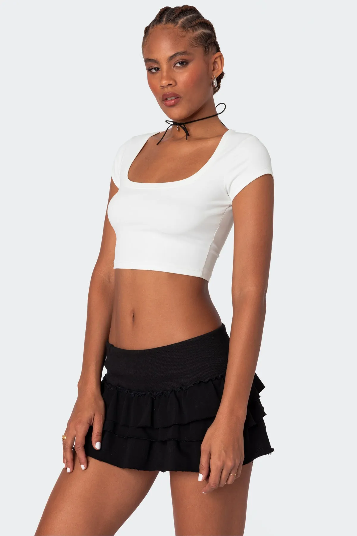Ricki Cropped T Shirt sold by Edikted product image thumbnail 4