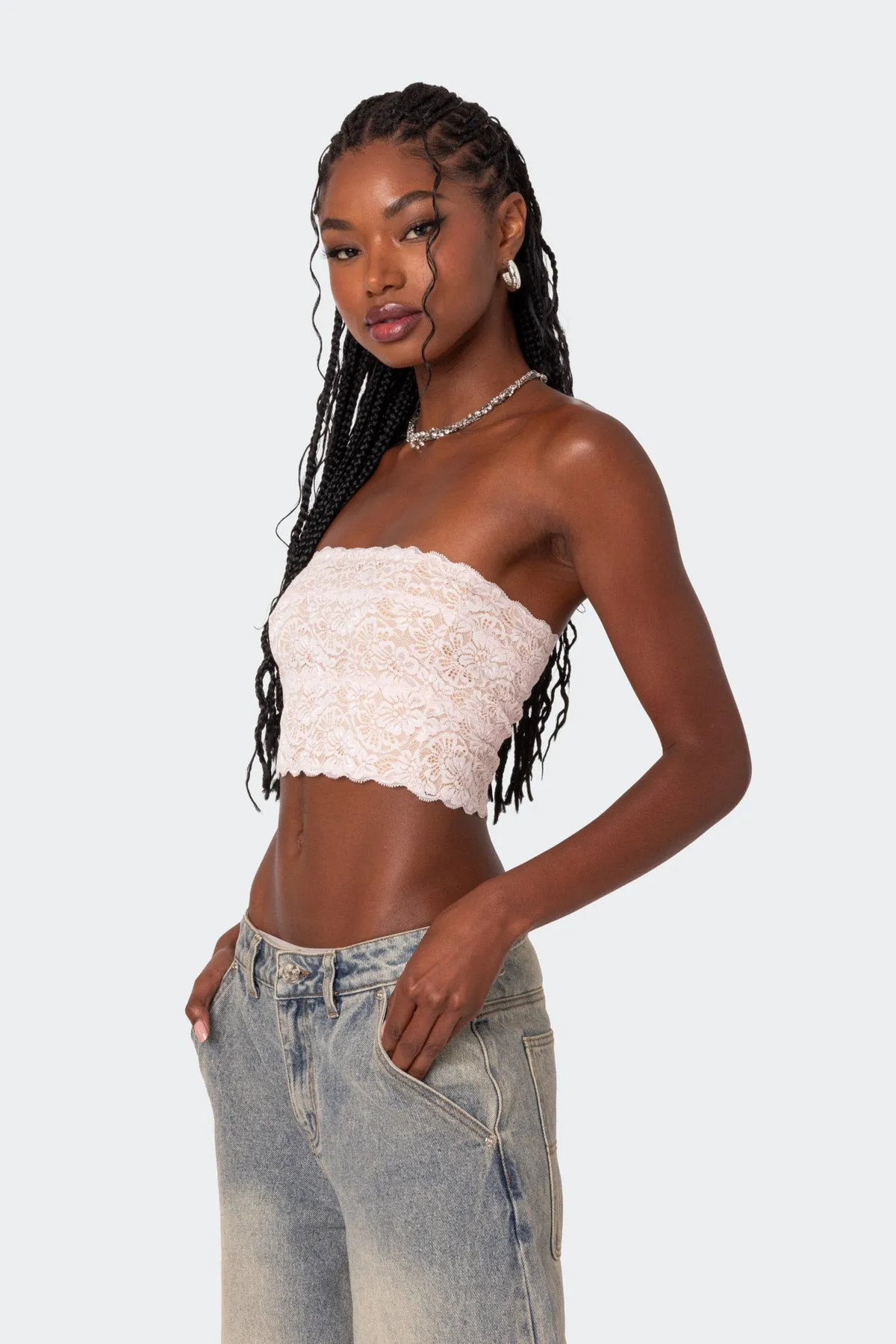 Nadine Lace Tube Top sold by Edikted product image thumbnail 4