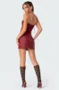 Aster Faux Leather Corset sold by Edikted