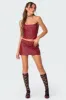 Aster Faux Leather Corset sold by Edikted