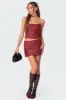 Aster Faux Leather Corset sold by Edikted