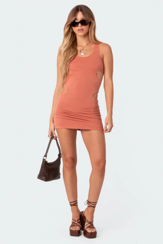 Wilma Cut Out Knit Mini Dress sold by Edikted