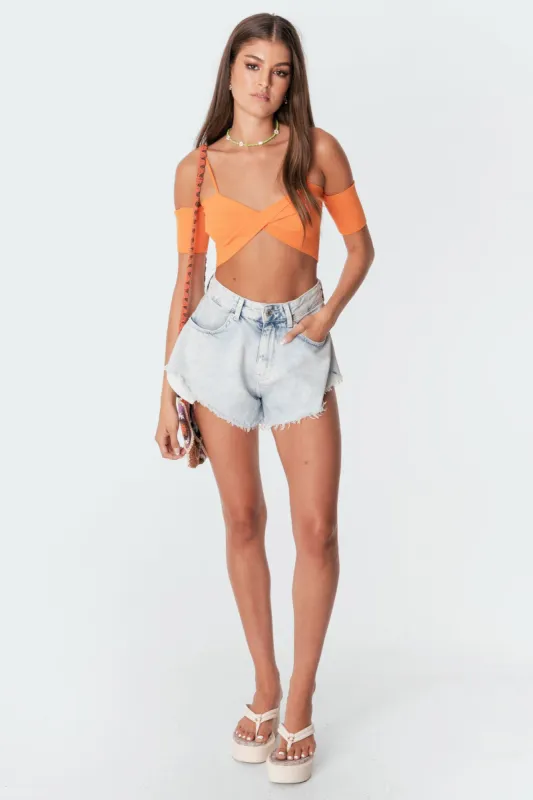 Ria Knitted Crop Top sold by Edikted