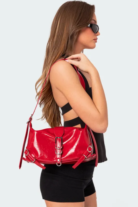 Marlie Faux Leather Shoulder Bag made by Edikted