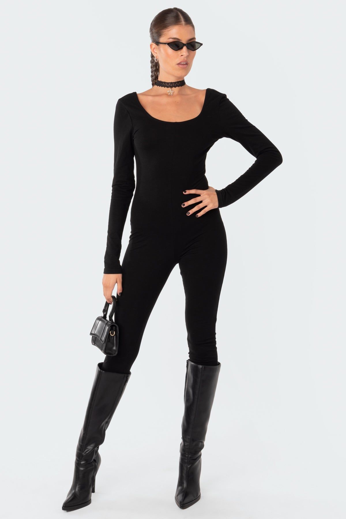 Hallie Open-Back Jumpsuit sold by Edikted product image thumbnail 2