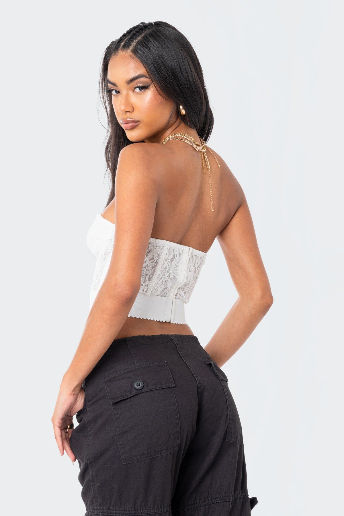 Lola Lace Corset Top sold by Edikted product image thumbnail 6