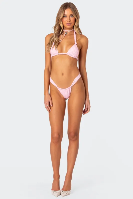Gingham Bikini Bottom sold by Edikted