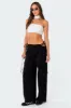 Carlo Low Rise Side Cut Out Cargo Pants sold by Edikted
