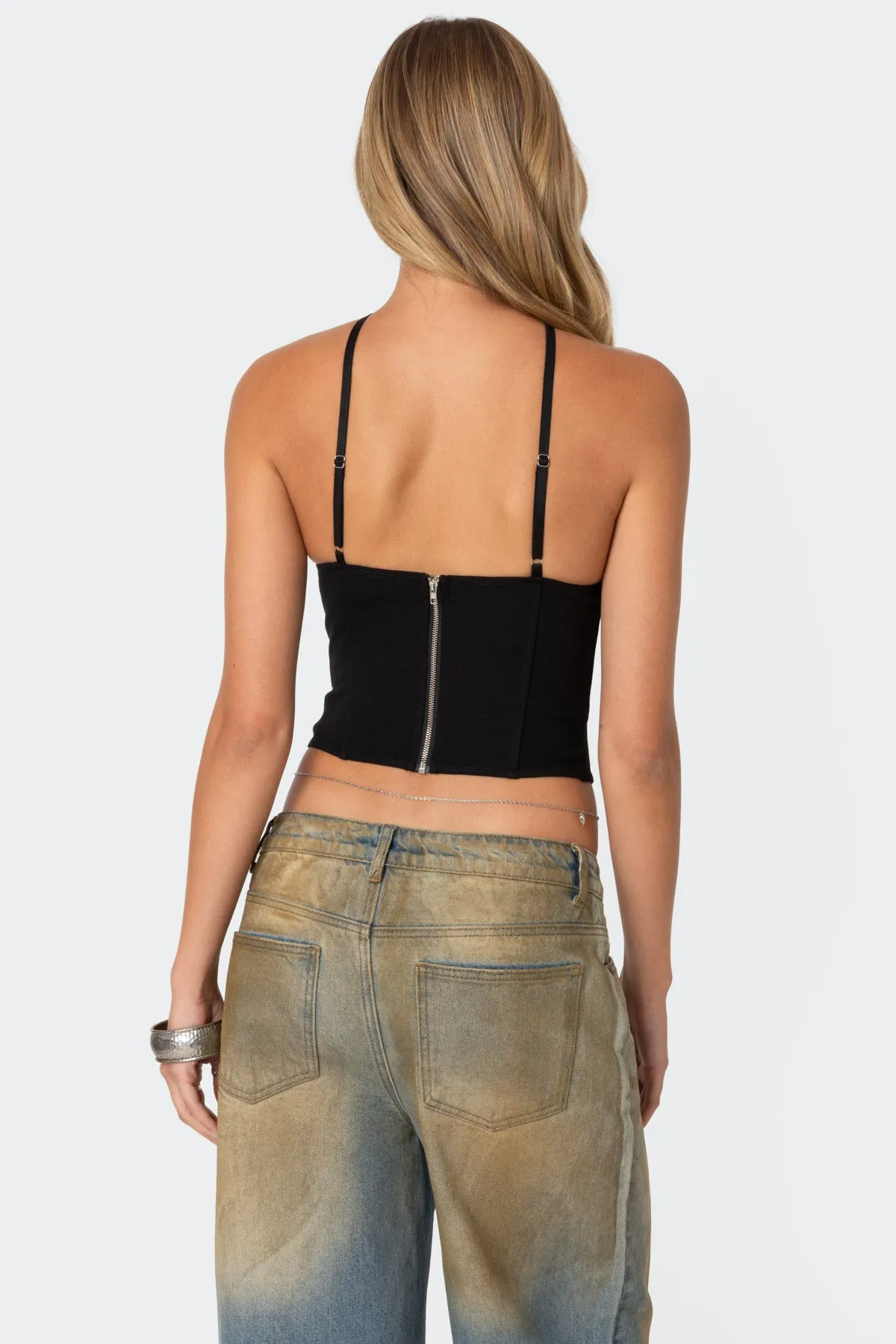 Lou Crossover Beaded Corset sold by Edikted product image thumbnail 4