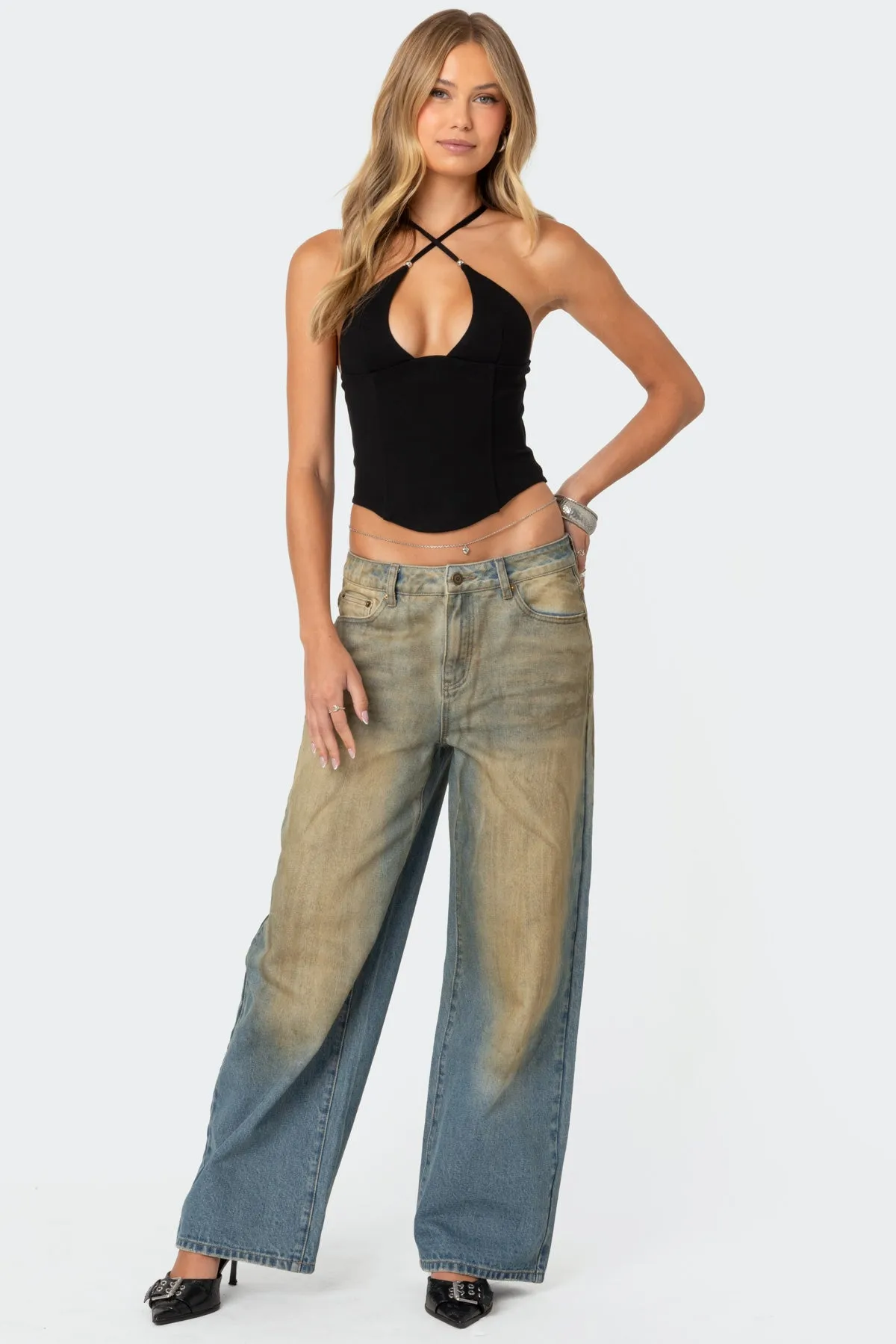 Lou Crossover Beaded Corset sold by Edikted product image thumbnail 2