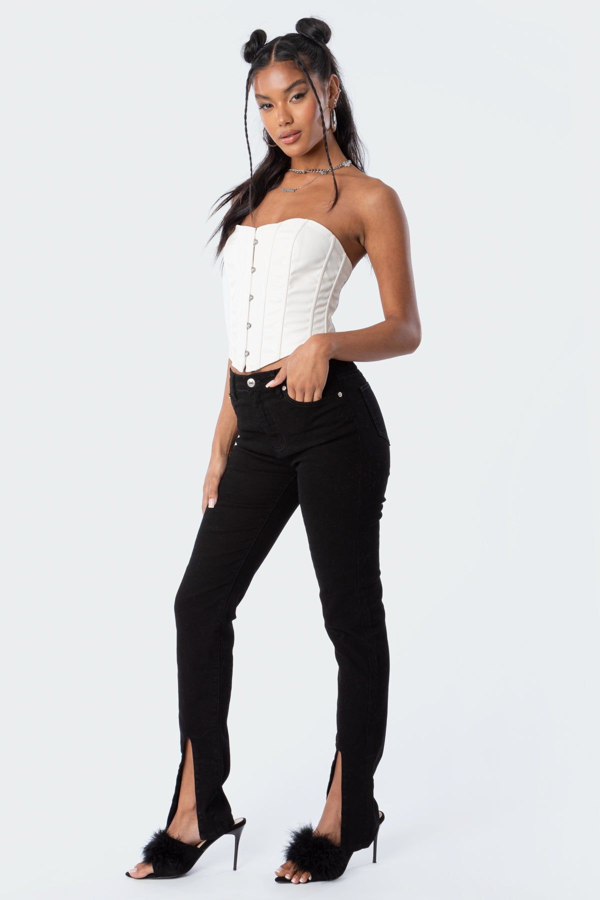 Mina Pu Strapless Corset Top sold by Edikted product image thumbnail 3