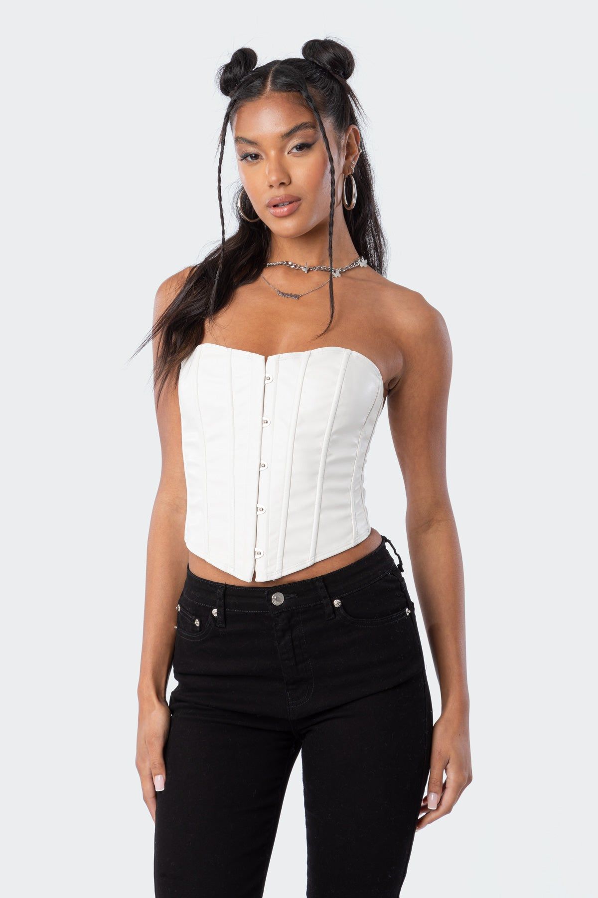Mina Pu Strapless Corset Top sold by Edikted