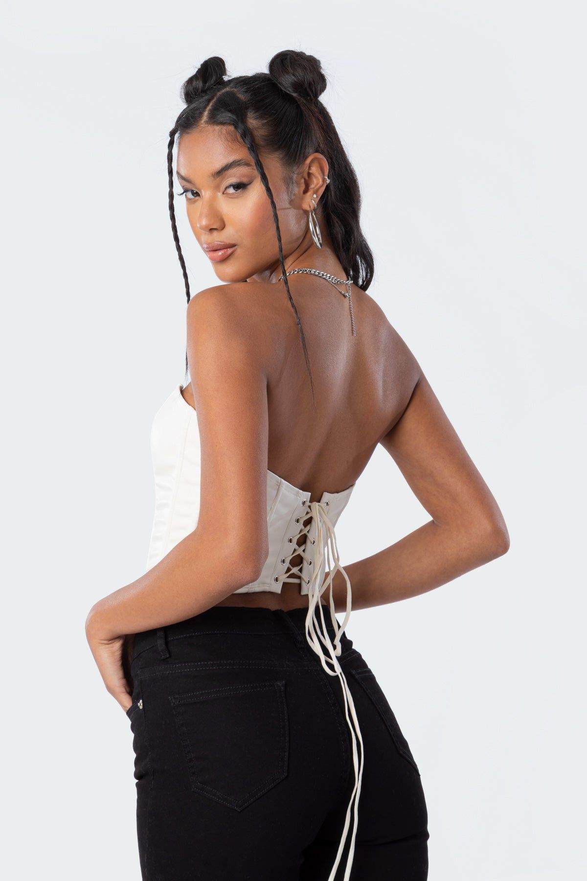 Mina Pu Strapless Corset Top sold by Edikted product image thumbnail 5