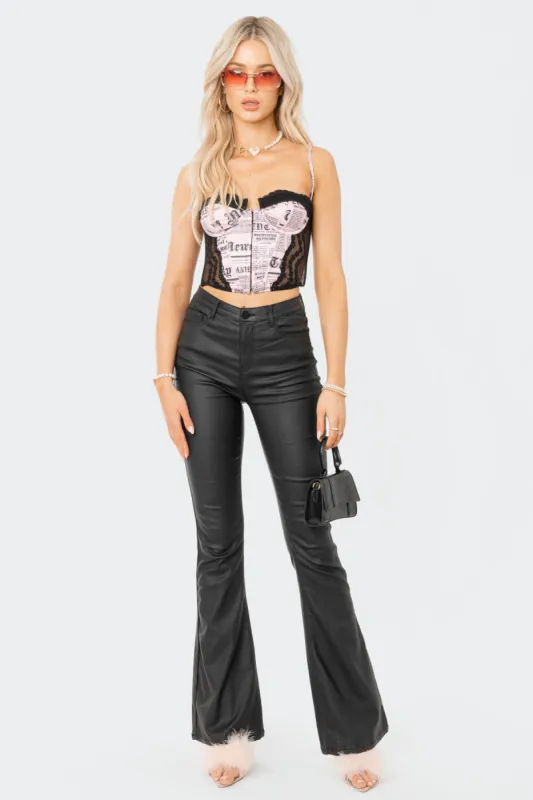 Off The Press Corset Top sold by Edikted