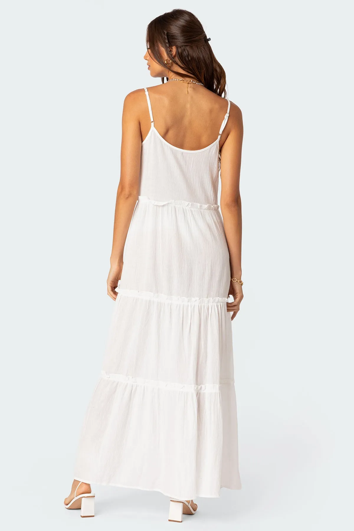 Radiant Tiered Maxi Dress sold by Edikted product image thumbnail 4