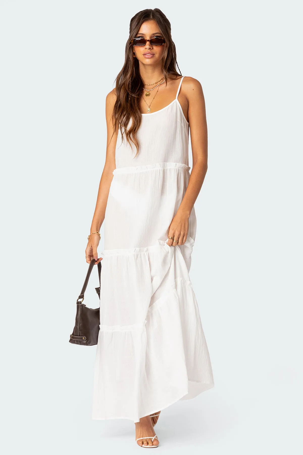 Radiant Tiered Maxi Dress sold by Edikted product image thumbnail 2