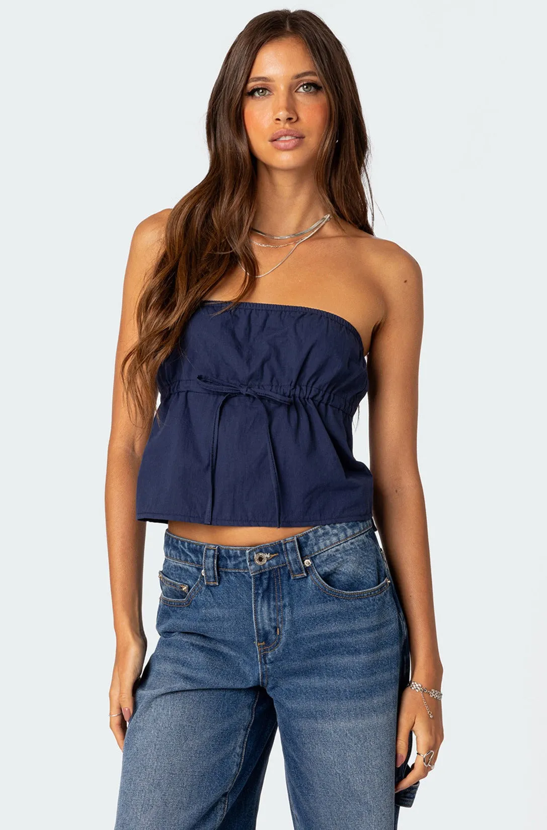 Reva Strapless Top sold by Edikted
